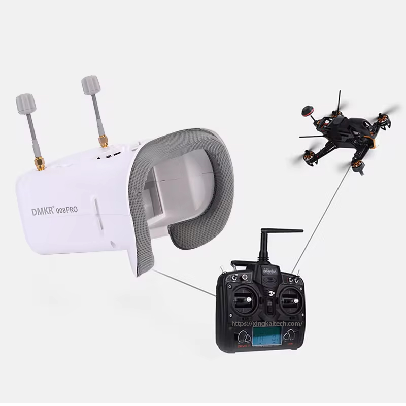 แว่นตา FPV 5.8G 4.3 นิ้ว HD LC - Drone Racing Goggles บทวิจารณ์และราคา