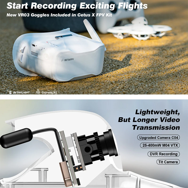 ชุดอุปกรณ์ Cetus X FPV พร้อมเค - Drone Racing Goggles บทวิจารณ์และราคา